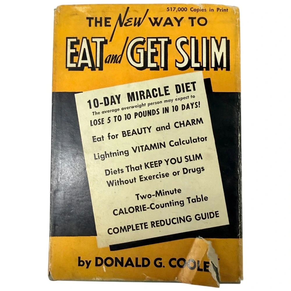 The‎ New Way To Eat And Get Slim Donald G Cooley Vintage Diet Book 1949